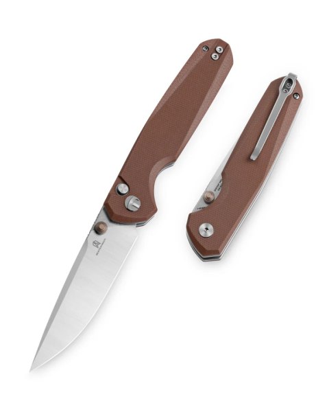 Nóż składany Bestechman Velix Brown G10, Stonewashed/Satin 14C28N by Ostap Hel (BMK07B) Nóż składany Bestechman Velix Brown G10, Stonewashed/Satin 14C28N by Ostap Hel (BMK07B)