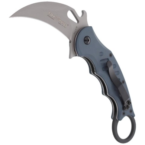 Nóż składany Fox Karambit w/ Emerson Wave Grey Aluminium, Bead Blasted N690Co (478) Nóż składany Fox Karambit w/ Emerson Wave Grey Aluminium, Bead Blasted N690Co (478)