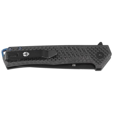 Nóż składany Tekto F1 Alpha Black Carbon Fiber, Blue HW, Black D2 Nóż składany Tekto F1 Alpha Black Carbon Fiber, Blue HW, Black D2