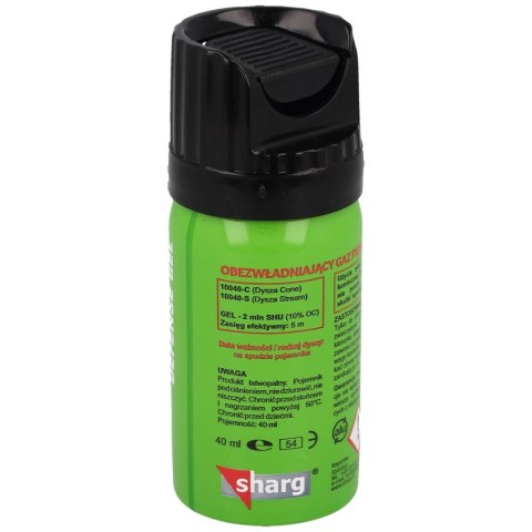 Gaz pieprzowy Sharg Defence Green Gel 2mln SHU 40ml Stream (10040-S)