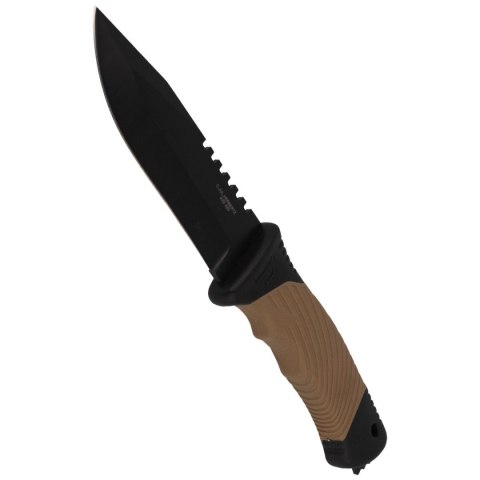 Nóż Herbertz CJH Coyote Brown Plastic/Black Rubber, Black 420 (585412)