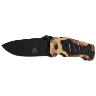 Nóż składany ratowniczy Puma Solingen Camo Aluminium, Black Coated (306312)