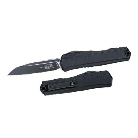 Nóż automatyczny OTF Microtech Cypher II S/E Black Aluminium, Black M390MK by Deryk Munroe and Tony Marfione (1241-1T)