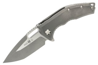 Nóż składany Heretic Medusa T/E Battleworn Gray Titanium, Battleworn MagnaCut by Tony Marfione Jr. (H009-5A-TIBATTLE)