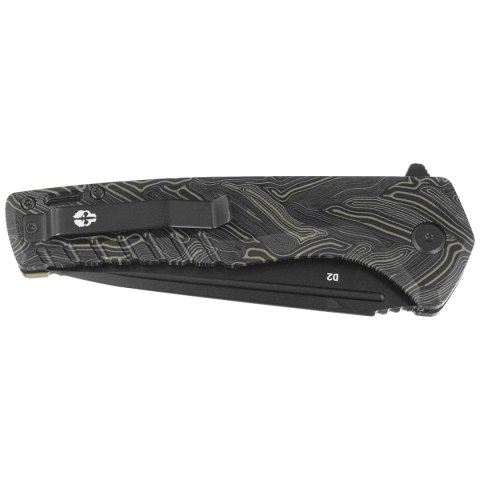 Nóż składany Tekto F3 Charlie Damascus G10, Black HW, Black D2 Nóż składany Tekto F3 Charlie Damascus G10, Black HW, Black D2