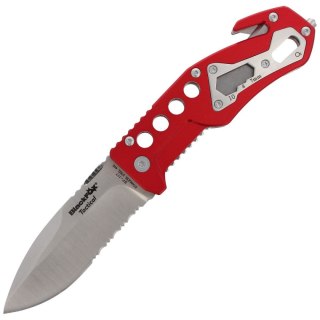 Nóż składany ratowniczy BlackFox Aluminium Red Rescue Folder (BF-117)