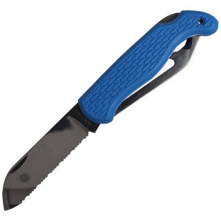 Nóż składany żeglarski MAC Coltellerie Boat 2 Blue PP/TPE, Satin W 1.4034 (MC BOT2.B)