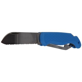 Nóż składany żeglarski MAC Coltellerie Boat 2 Blue PP/TPE, Satin W 1.4034 (MC BOT2.B)
