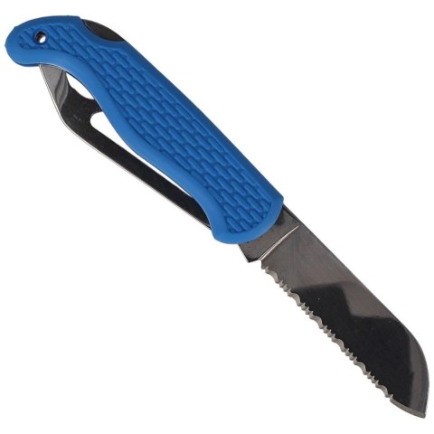 Nóż składany żeglarski MAC Coltellerie Boat 2 Blue PP/TPE, Satin W 1.4034 (MC BOT2.B)