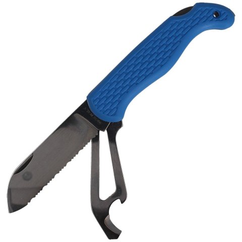 Nóż składany żeglarski MAC Coltellerie Boat 2 Blue PP/TPE, Satin W 1.4034 (MC BOT2.B)