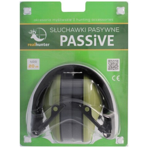 Ochronniki słuchu RealHunter Passive Olive (258-015) Ochronniki słuchu RealHunter Passive Olive (258-015)