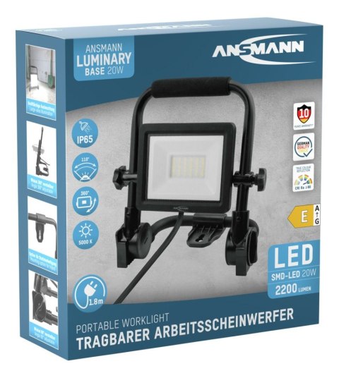 Reflektor roboczy Ansmann FL20W-AC 2200lm 230V 20W Reflektor roboczy Ansmann FL20W-AC 2200lm 230V 20W
