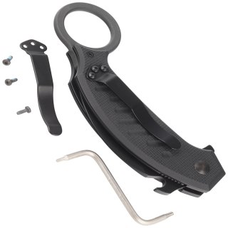 Nóż FOX PikAL / Karambit Black G10, Black Idroglider N690Co by Giuliano Ron (FX-826)
