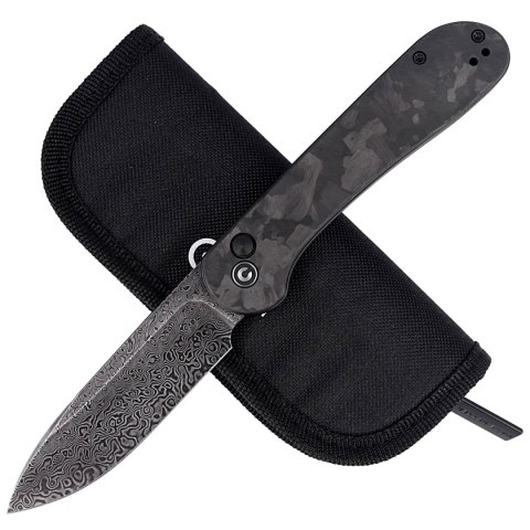 Nóż składany CIVIVI Button Lock Elementum Marble Carbon Fiber Black, Black Damascus (C2103DS-3) Nóż składany CIVIVI Button Lock Elementum Marble Carbon Fiber Black, Black Damascus (C2103DS-3)
