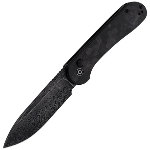 Nóż składany CIVIVI Button Lock Elementum Marble Carbon Fiber Black, Black Damascus (C2103DS-3) Nóż składany CIVIVI Button Lock Elementum Marble Carbon Fiber Black, Black Damascus (C2103DS-3)