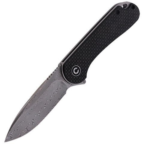 Nóż składany CIVIVI Elementum Flipper Twill Carbon Fiber / Black G10, Damascus (C907DS) Nóż składany CIVIVI Elementum Flipper Twill Carbon Fiber / Black G10, Damascus (C907DS)