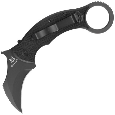 Nóż składany FOX Tribal K Karambit Black G10, Black Top Shield N690Co by Doug Marcaida (FX-802) Nóż składany FOX Tribal K Karambit Black G10, Black Top Shield N690Co by Doug Marcaida (FX-802)