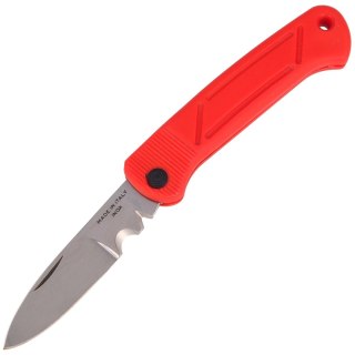 Nóż składany monterski dla elektryka MAC Coltellerie B05E Red FRN, Satin W 1.4028 (MC B05E.R)