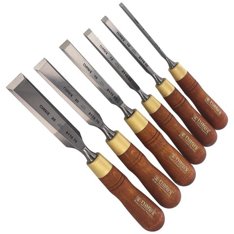 Zestaw 6 dłut stolarskich Narex Premium 6, 10, 12, 16, 20, 26 (853250) Zestaw 6 dłut stolarskich Narex Premium 6, 10, 12, 16, 20, 26 (853250)