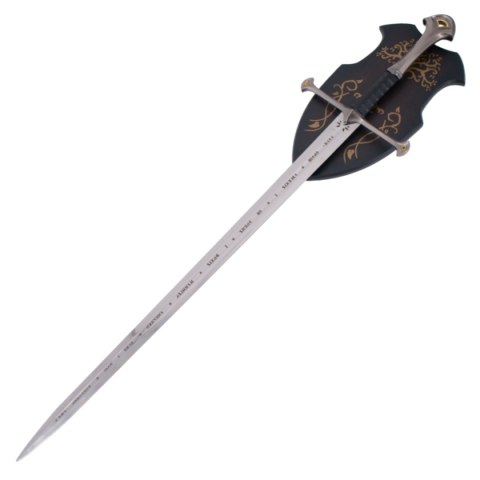 Miecz Third Decor Habitat Anduril Black Leather/Gray Steel, Satin (11013A)