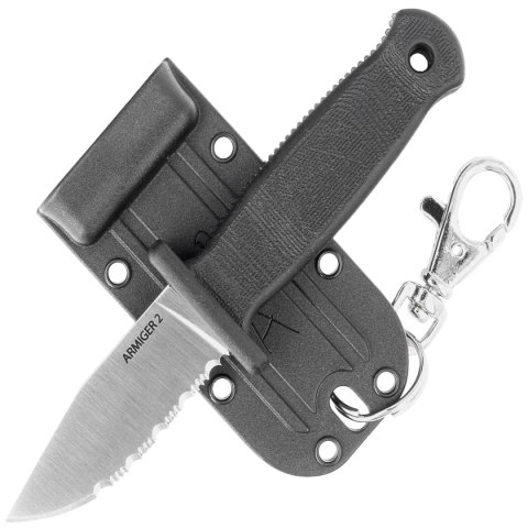 Nóż Demko Armiger 2 Clip Point Black TPR, Satin 4034SS by Andrew Demko (ARM2-4034SS-CP-SERR) Nóż Demko Armiger 2 Clip Point Black TPR, Satin 4034SS by Andrew Demko (ARM2-4034SS-CP-SERR)