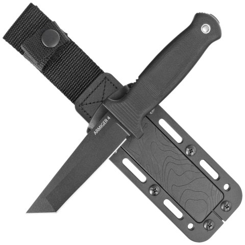 Nóż Demko Armiger 4 Tanto Black TPR, Black Powder Coated 80CrV2 by Andrew Demko (ARM4-80CrV2-BLK-TP) Nóż Demko Armiger 4 Tanto Black TPR, Black Powder Coated 80CrV2 by Andrew Demko (ARM4-80CrV2-BLK-TP)