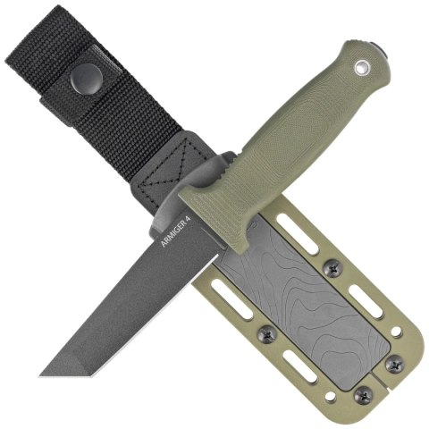 Nóż Demko Armiger 4 Tanto OD Green TPR, Black Powder Coated 80CrV2 by Andrew Demko (ARM4-80CrV2-OD-TP) Nóż Demko Armiger 4 Tanto OD Green TPR, Black Powder Coated 80CrV2 by Andrew Demko (ARM4-80CrV2-OD-TP)