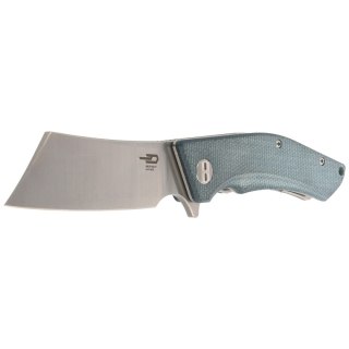 Nóż składany Bestech Cubis Blue Micarta, Stonewashed/Satin D2 (BG42C)
