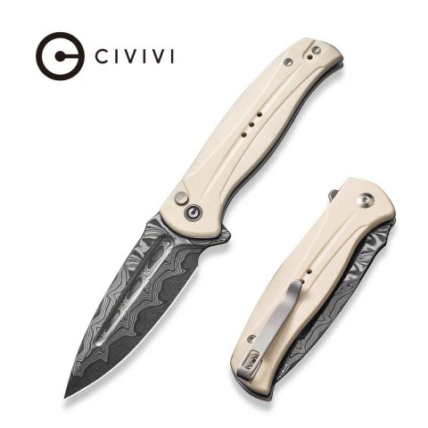 Nóż składany Civivi Incindie Ivory G10, Damascus (C23053-DS1) Nóż składany Civivi Incindie Ivory G10, Damascus (C23053-DS1)