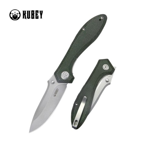 Nóż składany Kubey Ruckus Green Micarta, Beadblasted AUS-10 by Sherif Manganas (KU314N) Nóż składany Kubey Ruckus Green Micarta, Beadblasted AUS-10 by Sherif Manganas (KU314N)