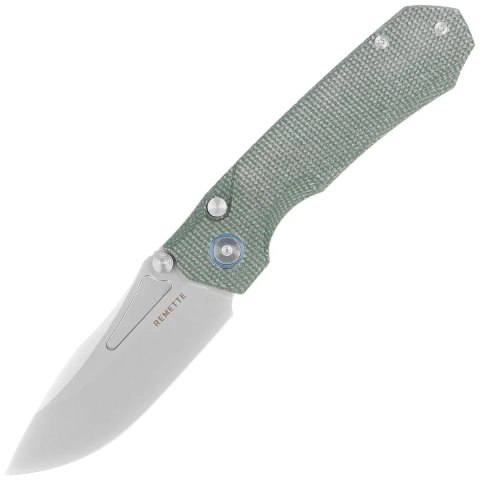 Nóż składany Remette Rhino MC319G Military Green Micarta, Stonewashed 14C28N Nóż składany Remette Rhino MC319G Military Green Micarta, Stonewashed 14C28N