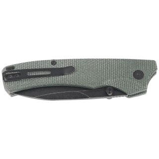 Nóż składany Remette WD107MGB Military Green Micarta, Black Titanium 14C28N