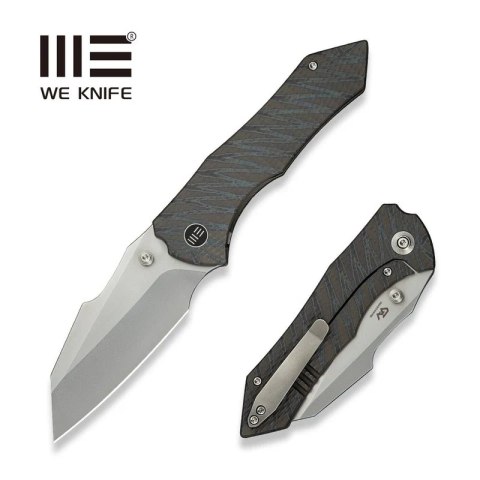 Nóż składany WeKnife High-Fin XL Tiger Stripe Titanium, Polished Bead Blasted CPM 20CV by Gavko Knives (WE24010-4) Nóż składany WeKnife High-Fin XL Tiger Stripe Titanium, Polished Bead Blasted CPM 20CV by Gavko Knives (WE24010-4)
