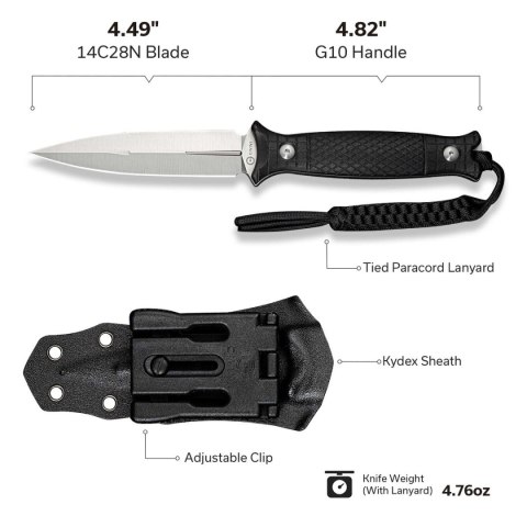 Nóż Civivi Perfrico Black G10, Satin 14C28N (C23026-1) Nóż Civivi Perfrico Black G10, Satin 14C28N (C23026-1)