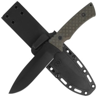 Nóż Spartan Blades Damysus Green Canvas Micarta, Black Powder 1095 Cro-Van by Curtis Iovito (SBSL003BKGR)