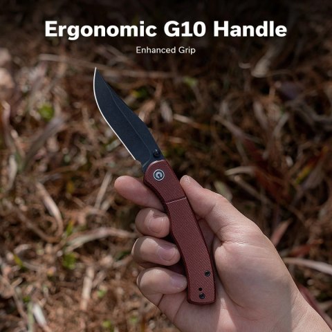 Nóż składany Civivi Clingman Burgundy G10, Black Stonewashed Nitro-V by Taylor Martin Best Damn EDC (C23065-2) Nóż składany Civivi Clingman Burgundy G10, Black Stonewashed Nitro-V by Taylor Martin Best Damn EDC (C23065-2)
