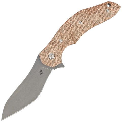Nóż składany Fox Flipper Natural Micarta, Acid Stonewashed N690Co by Jens Ansø (FX-302 MIN) Nóż składany Fox Flipper Natural Micarta, Acid Stonewashed N690Co by Jens Ansø (FX-302 MIN)