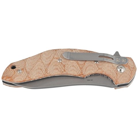 Nóż składany Fox Flipper Natural Micarta, Acid Stonewashed N690Co by Jens Ansø (FX-302 MIN) Nóż składany Fox Flipper Natural Micarta, Acid Stonewashed N690Co by Jens Ansø (FX-302 MIN)