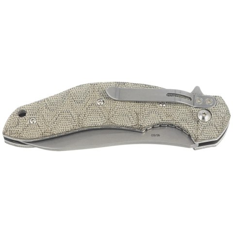 Nóż składany Fox Flipper OD Green Canvas Micarta, Acid Stonewashed N690Co by Jens Ansø (FX-302 MOD) Nóż składany Fox Flipper OD Green Canvas Micarta, Acid Stonewashed N690Co by Jens Ansø (FX-302 MOD)