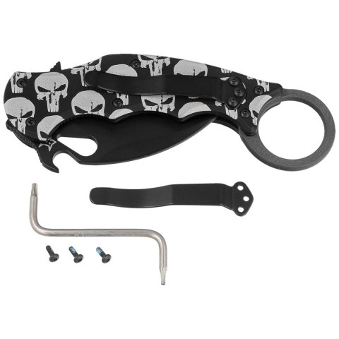 Nóż składany Fox The Skull Karambit Black Aluminium, Black N690Co (FX-599 ALB-5) Nóż składany Fox The Skull Karambit Black Aluminium, Black N690Co (FX-599 ALB-5)