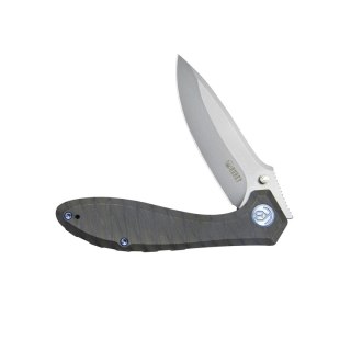 Nóż składany Kubey Ruckus Flamed Titanium, Beadblasted CPM 20CV by Sherif Manganas (KB314P)