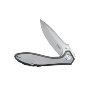 Nóż składany Kubey Ruckus Gray Titanium, Beadblasted CPM 20CV by Sherif Manganas (KB314Q)
