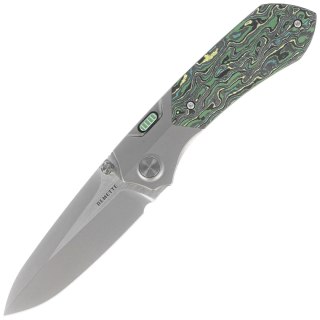 Nóż składany Remette RTPT-C Gray Titanium/Toxic Storm Carbon Fiber, Pearlescent M390