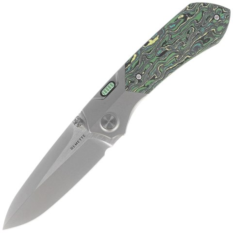 Nóż składany Remette RTPT-C Gray Titanium/Toxic Storm Carbon Fiber, Pearlescent M390
