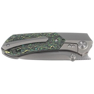 Nóż składany Remette RTPT-C Gray Titanium/Toxic Storm Carbon Fiber, Pearlescent M390