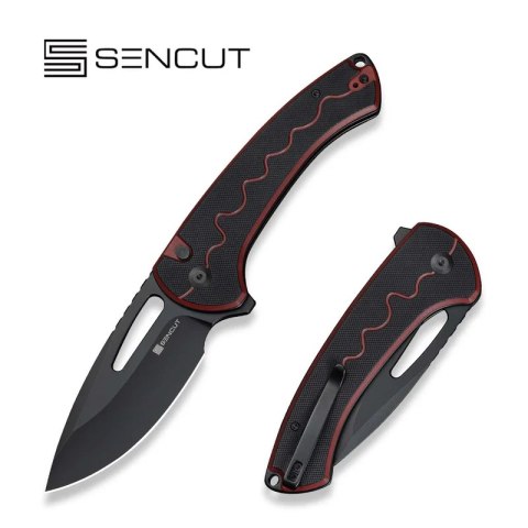 Nóż składany Sencut Squiggy Burgundy/Black G10, Black 9Cr18MoV (S24082A-3) Nóż składany Sencut Squiggy Burgundy/Black G10, Black 9Cr18MoV (S24082A-3)