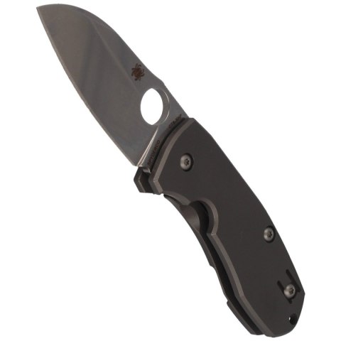 Nóż składany Spyderco Techno 2 Gray Titanium, Stonewashed CTS XHP by Marcin Slysz (C158TIP2)