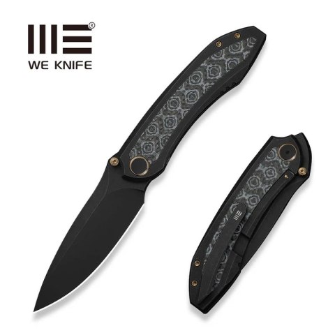 Nóż składany WE Knife Winsome Black Titanium/Gray G10/Rose Pattern Carbon Fiber, Black Stonewashed M390 (WE23092-1) Nóż składany WE Knife Winsome Black Titanium/Gray G10/Rose Pattern Carbon Fiber, Black Stonewashed M390 (WE23092-1)