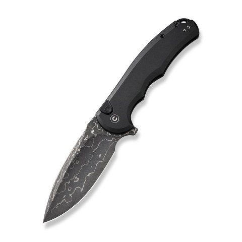 Nóż CIVIVI Button Lock Praxis Alu Black Damast Nóż CIVIVI Button Lock Praxis Alu Black Damast