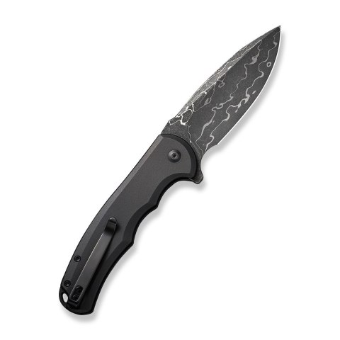 Nóż CIVIVI Button Lock Praxis Alu Black Damast Nóż CIVIVI Button Lock Praxis Alu Black Damast